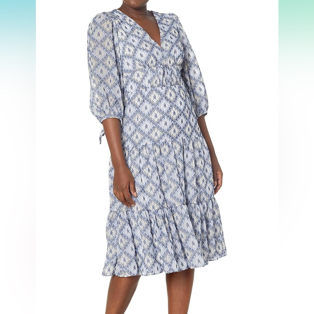 Calvin Klein Puff Sleeve Midi dress